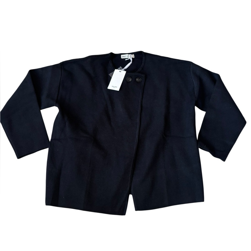 Grace Karin Black Sweater jacket Sz L NWT
